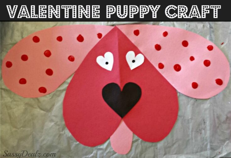 Image for Cute Dog Valentines Day Craft For Kids