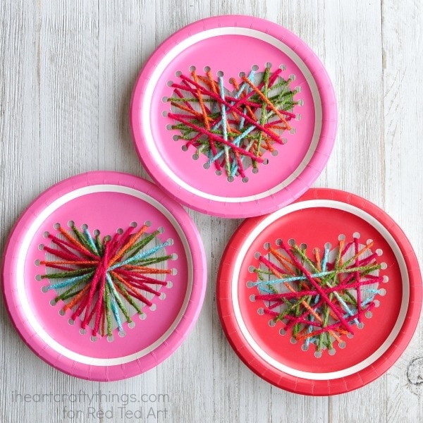 Image for Paper Plate Heart Sewing Craft