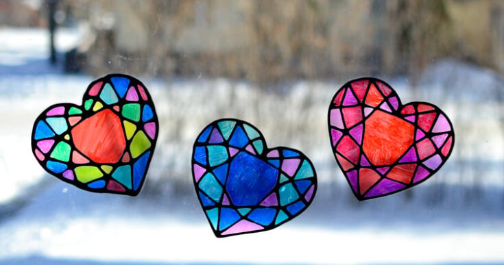 Image for Stained Glass Heart Suncatcher