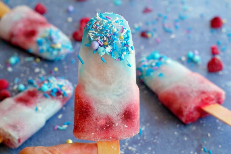 Image for Coconut Blue Raspberry Popsicles
