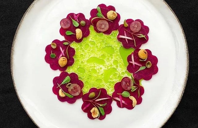 Image for Gourmet Beetroot Carpaccio, Pickled Radish and Infused Kombu