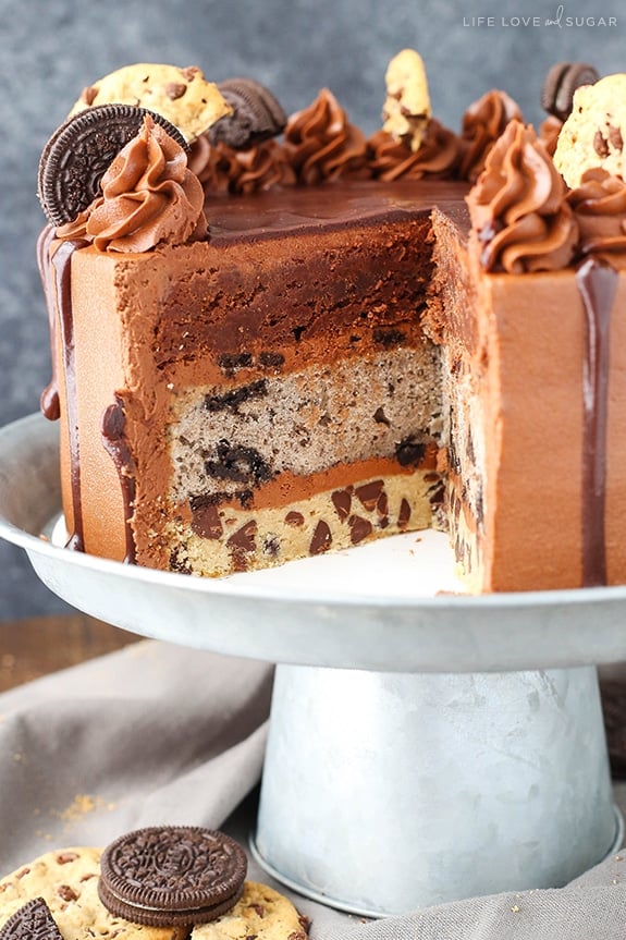 Image for Oreo Brookie Layer Cake | Cookie Brownie Cake Recipe