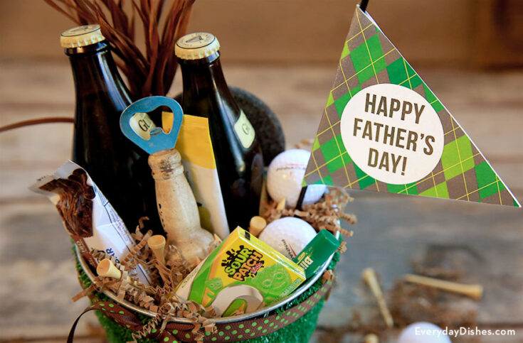 Image for Golf-themed Fathers Day gift basket