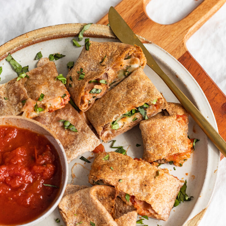Image for Healthy Air Fryer Tortilla Pizza Rolls - Avocado Skillet