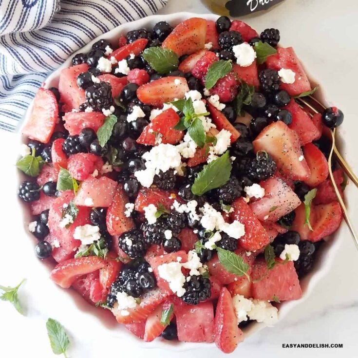 Image for Berry salad with a lemon poppy seed dressing