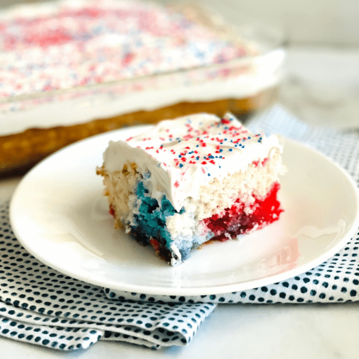 Image for Patriotic Red, White, & Blue Poke Cake