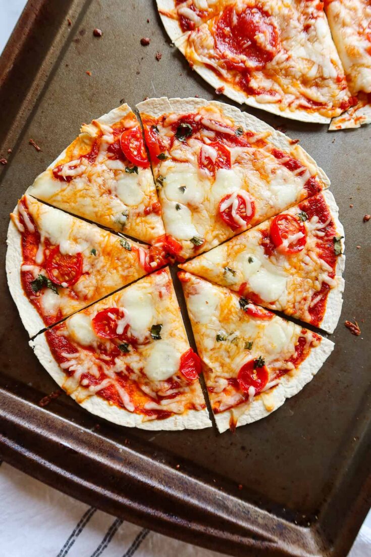 Image for Easy Tortilla Pizza Recipe | Quick Dinner Idea, Ready In 15 Minutes!