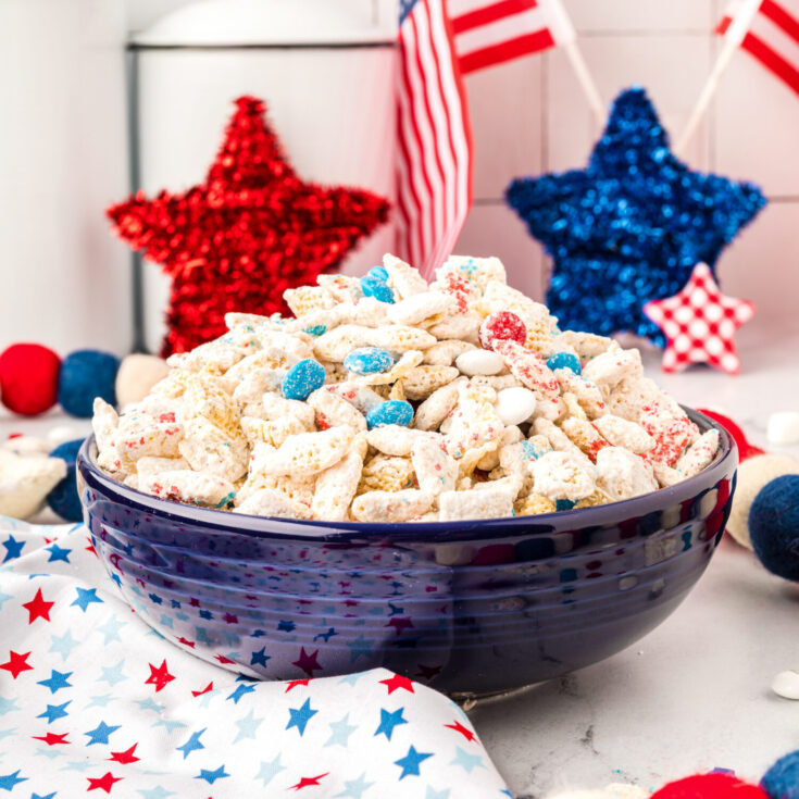 Image for Patriotic White Chocolate Puppy Chow - No Bake Treat