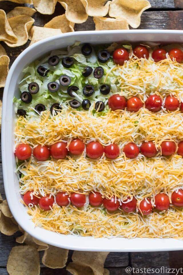Image for Patriotic Easy Layered Taco Dip
