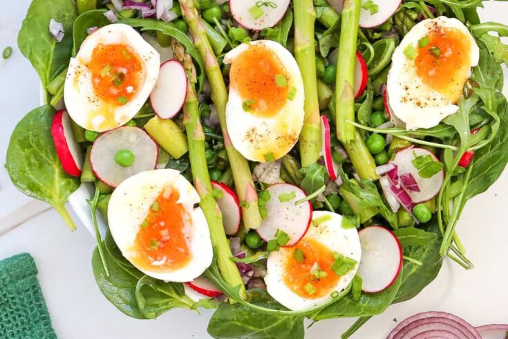 Image for Asparagus and Pea Salad with Soft-Boiled Eggs