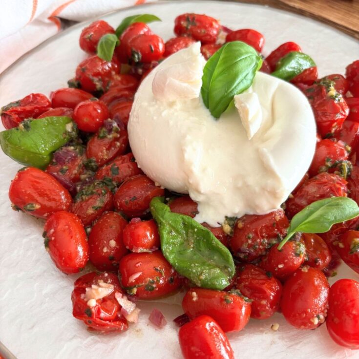 Image for Burrata Salad with Grape Tomatoes: Fresh and Easy