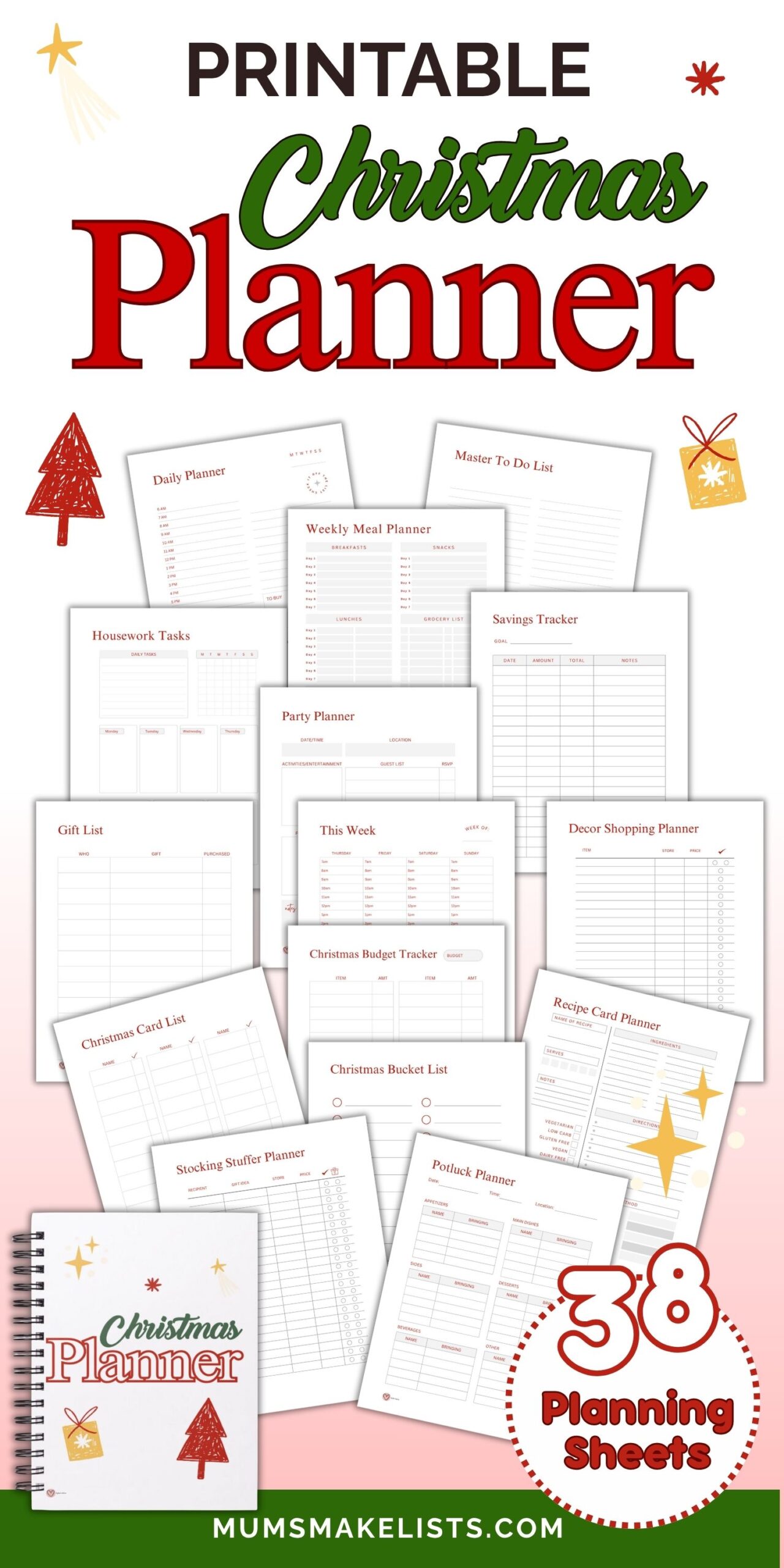 Christmas Planner – Free 38 Page Printable Planner To help you prep for Christmas 41