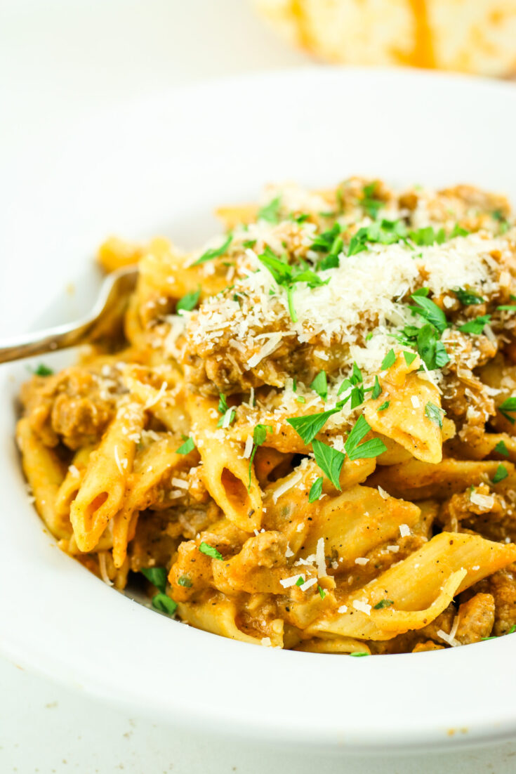 Image for Cottage Cheese Pumpkin Sausage Pasta