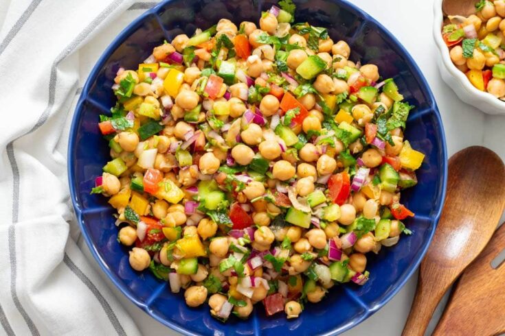Image for Easy Indian Chickpea Salad | Kabuli Chana Salad