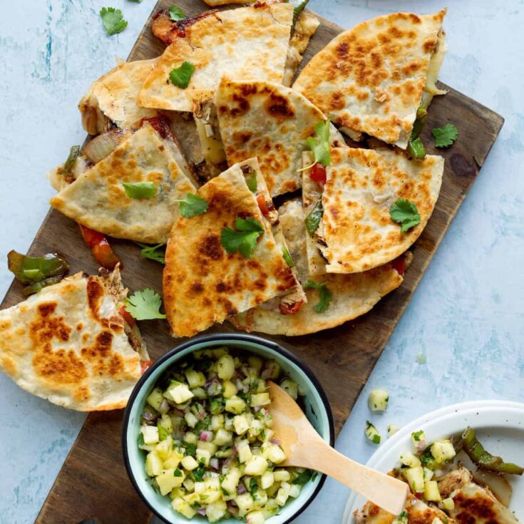 Image for Jerk Chicken Quesadillas with Pineapple Salsa