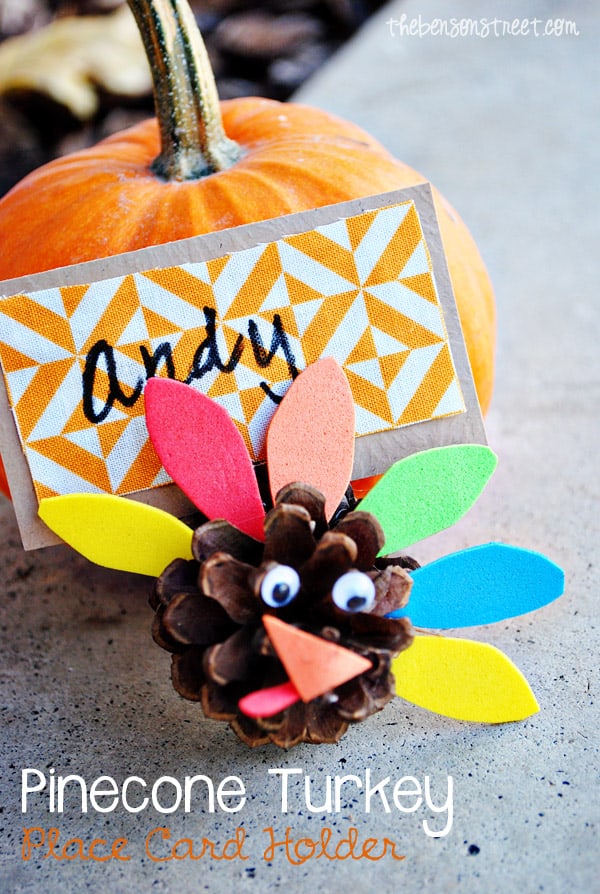 Image for Pinecone Turkey Place Card Holder