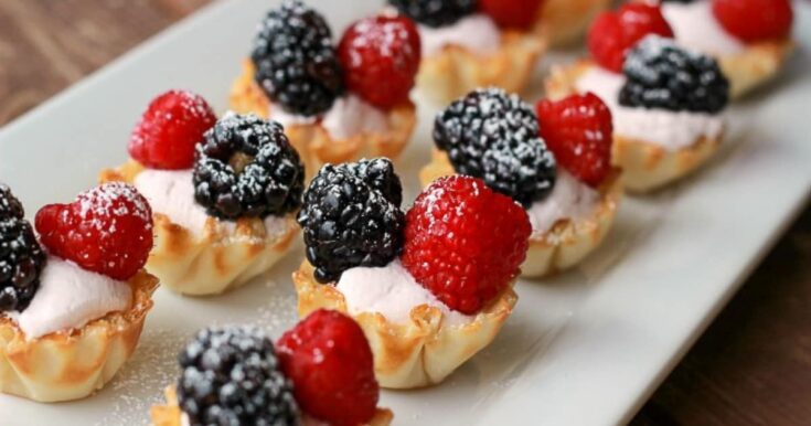 Image for Red White and Blue Berry Tartlets Recipe
