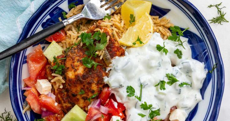 Image for Easy Greek Chicken And Rice Bowl