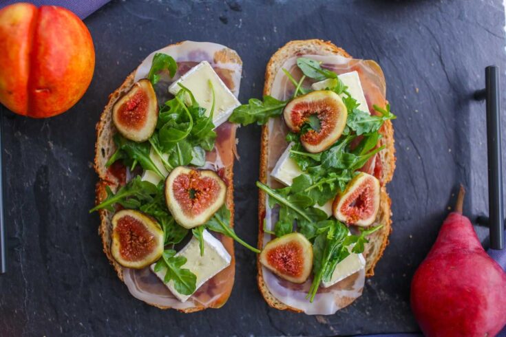 Image for Fig, Prosciutto and Brie Open-Faced Sandwich - Sweet Meets Savory