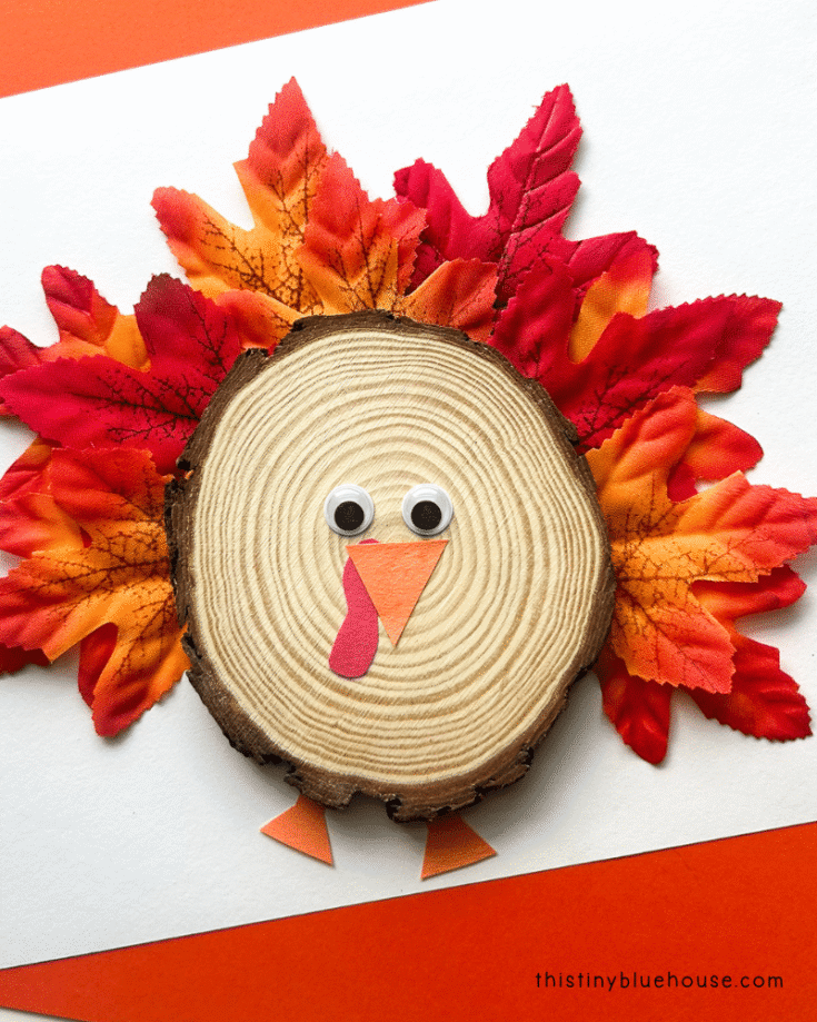 Image for Wood Slice Turkey Craft For Kids