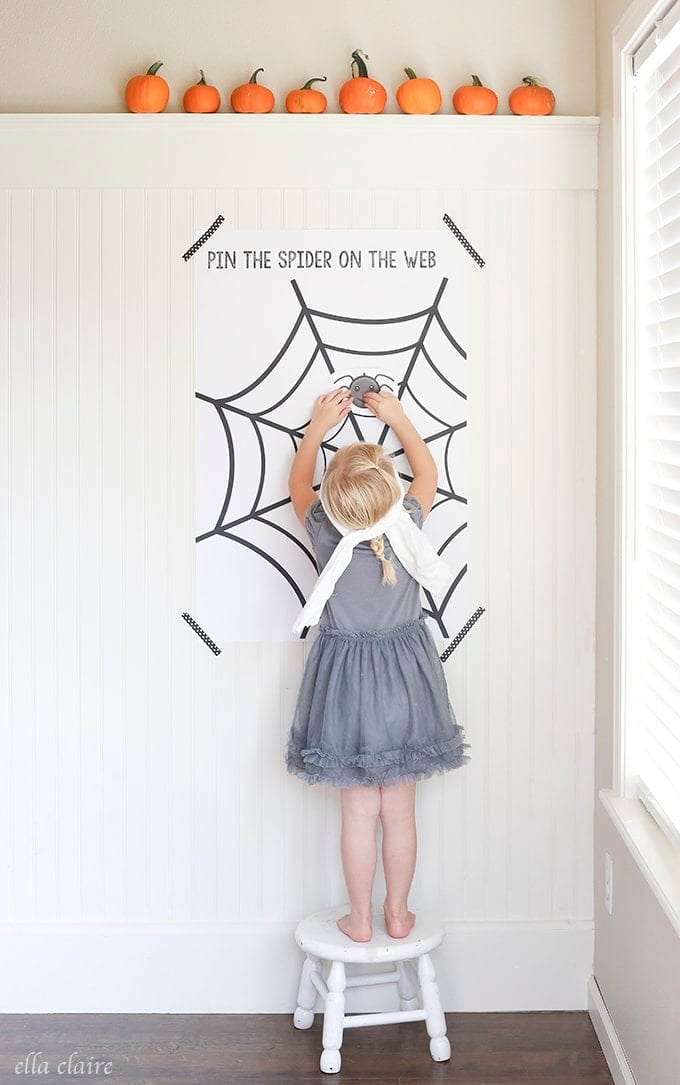 Image for Pin the Spider on the Web | Free Printable