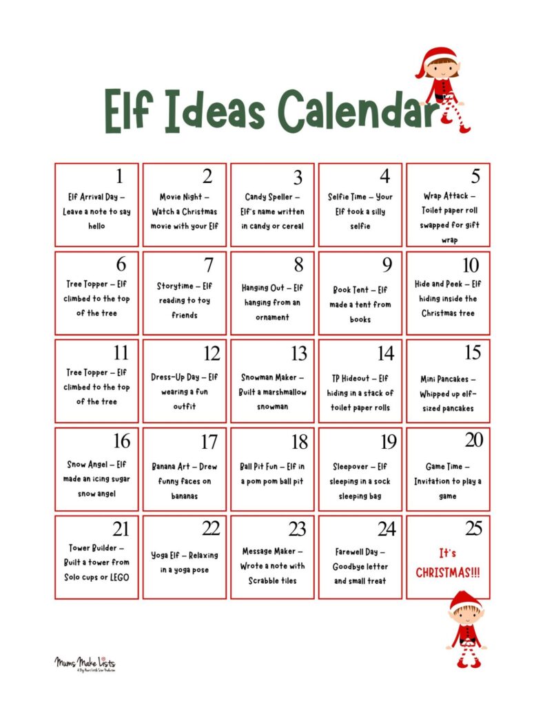 24 Days of Easy Elf on the shelf Ideas 2026 3