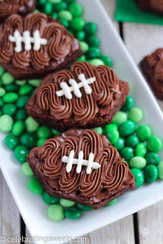 Image for Frosted Football Brownies