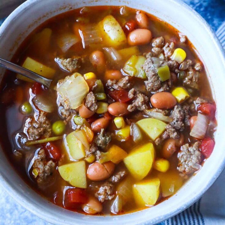 Image for Hearty and Easy Crockpot Cowboy Soup Recipe