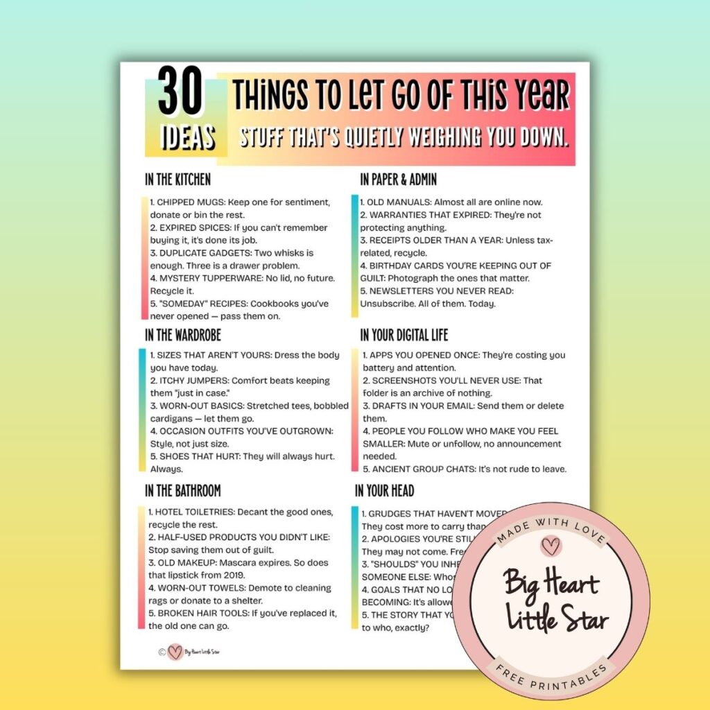 30 Things To Let Go Of This Year: Stuff That's Quietly Weighing You Down 3