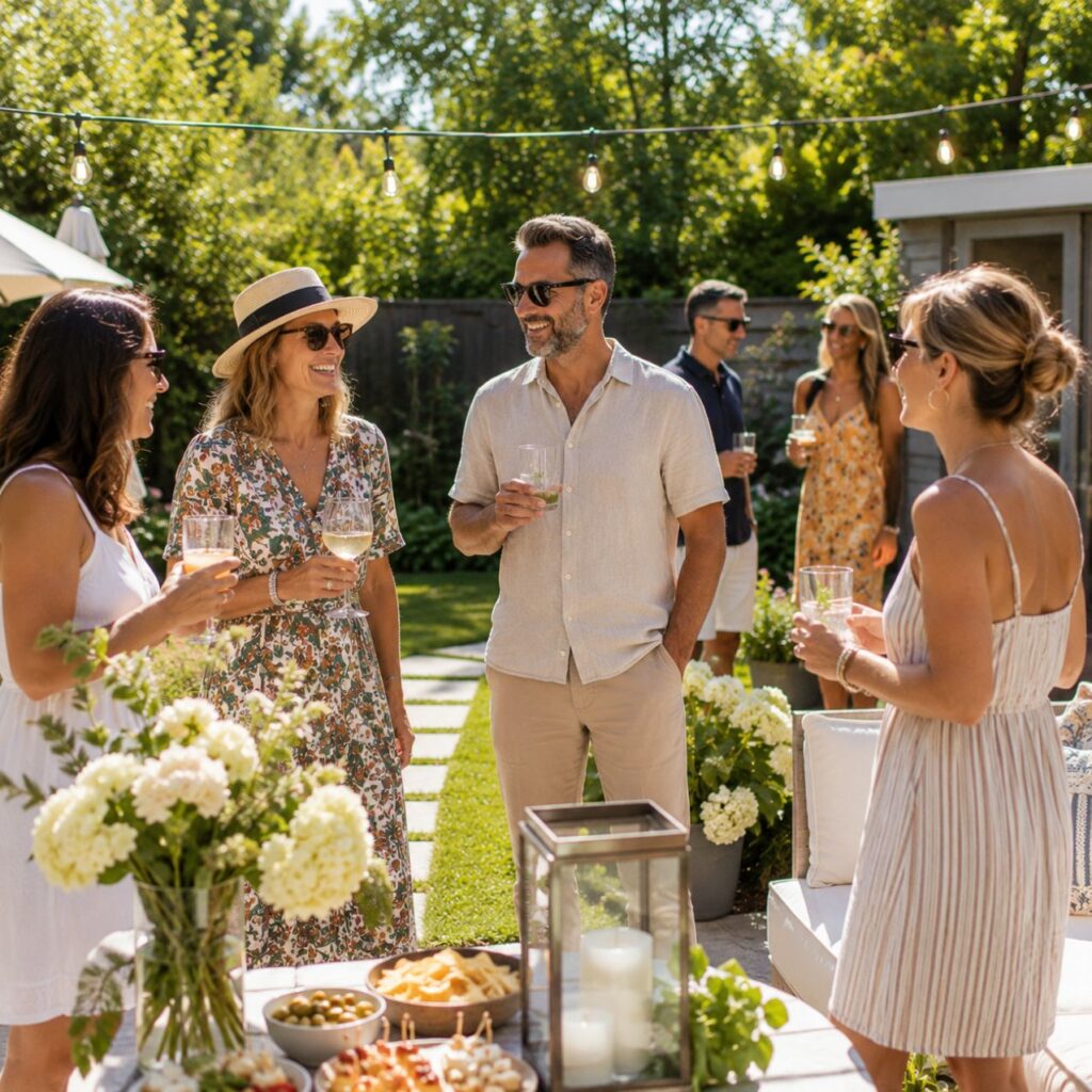 29 Summer Party Themes For Kids, Teens And Adults 6 adults at a summer garden party
