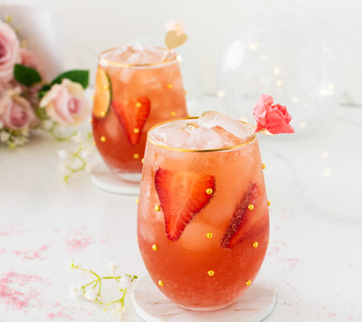 Image for Strawberry Spritz Mocktail (Sparkling & Non-Alcoholic)
