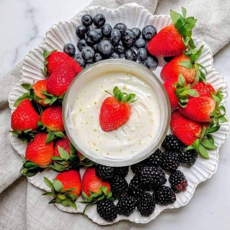 Image for Healthy Greek Yogurt Fruit Dip (Easy 3-Ingredient Recipe!)