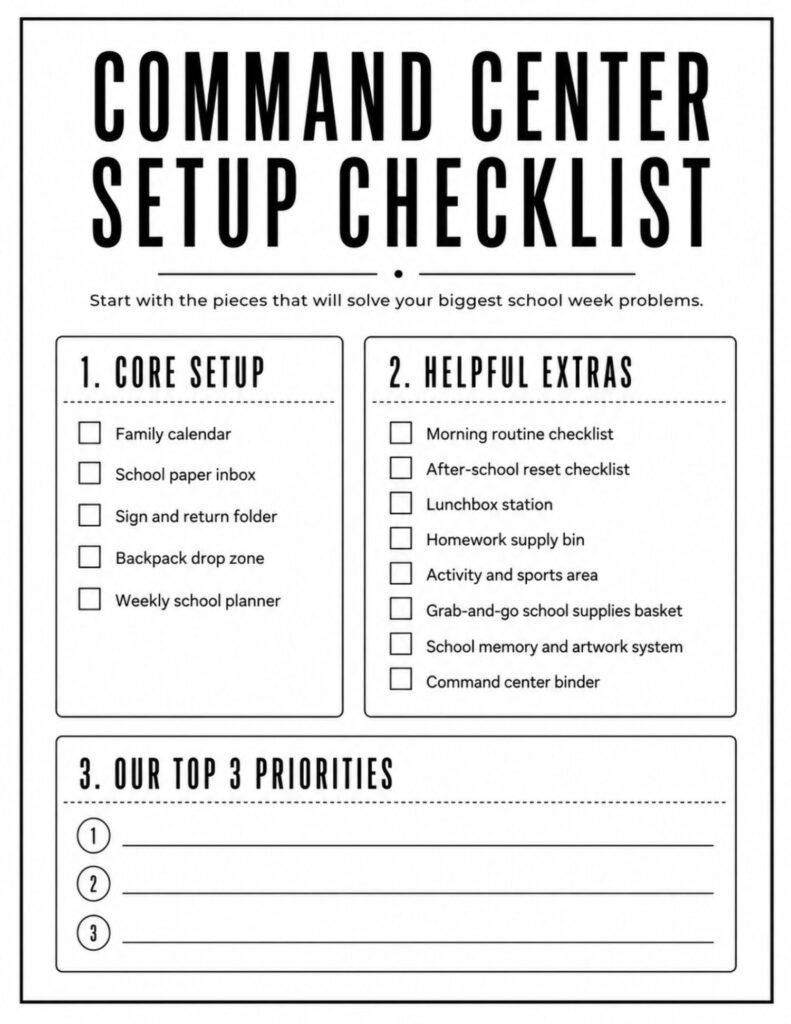 How To Set Up A Family School Command Center For Back-To-School