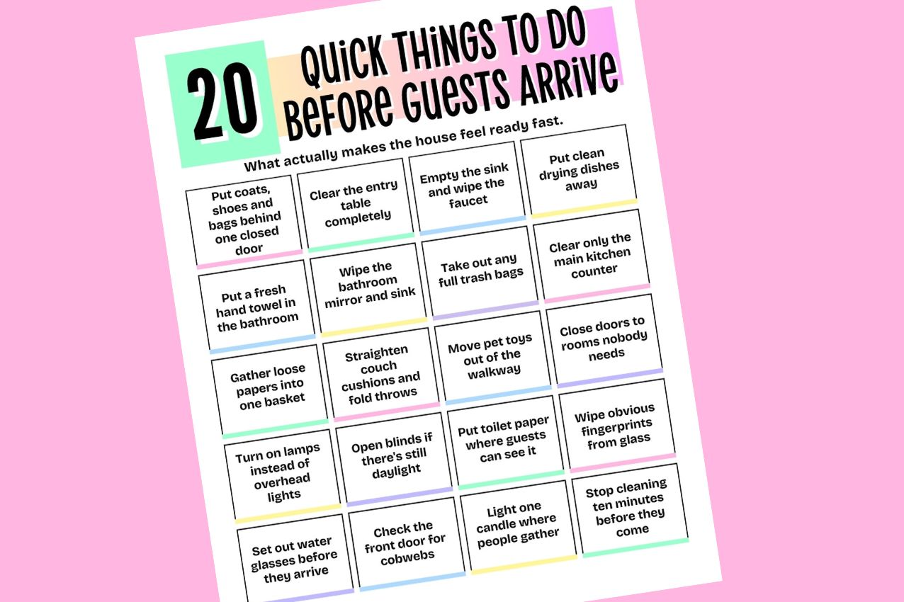 Home & Organisation 3 Quick things to do before guests arrive