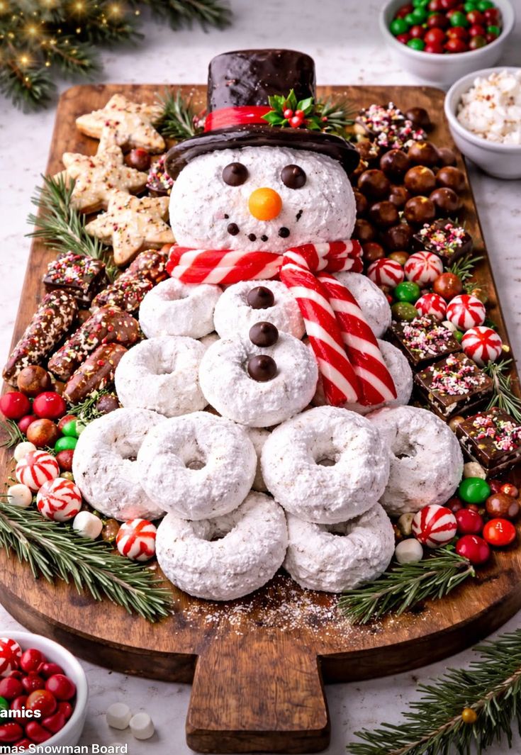 Image for Christmas Snowman Brunch Sweet Treats Board