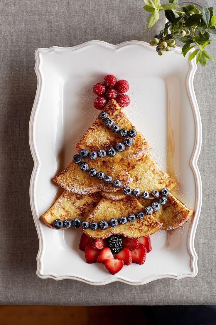 Image for Christmas Tree Pancakes With Berries
