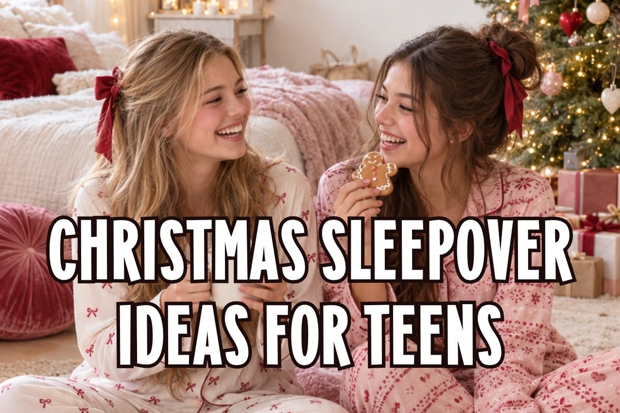 Teen girls at a christmas sleepover