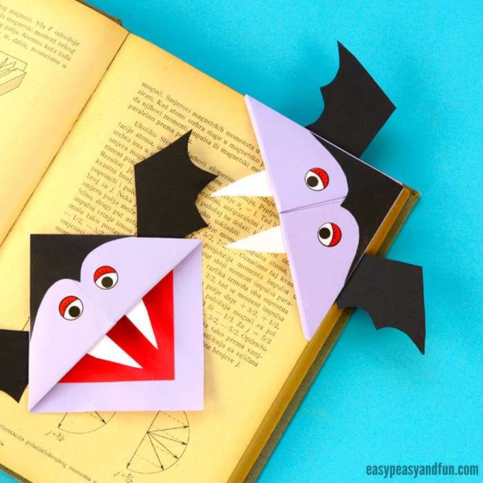 Image for Vampire Corner Bookmark – Fun Looking DIY Halloween Bookmark